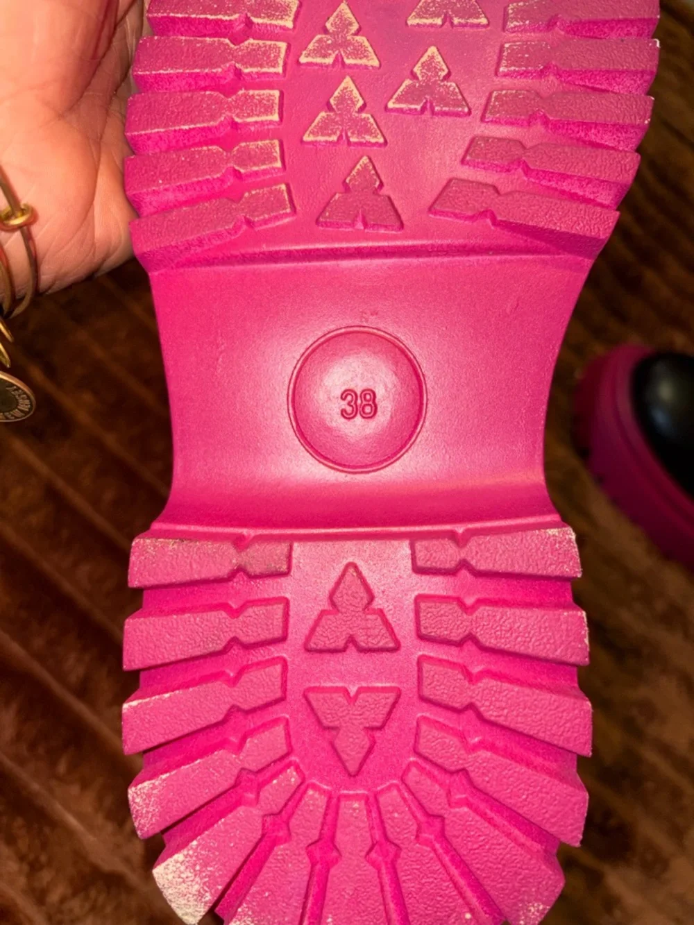 Black Boots with Hot Pink Platform Soles